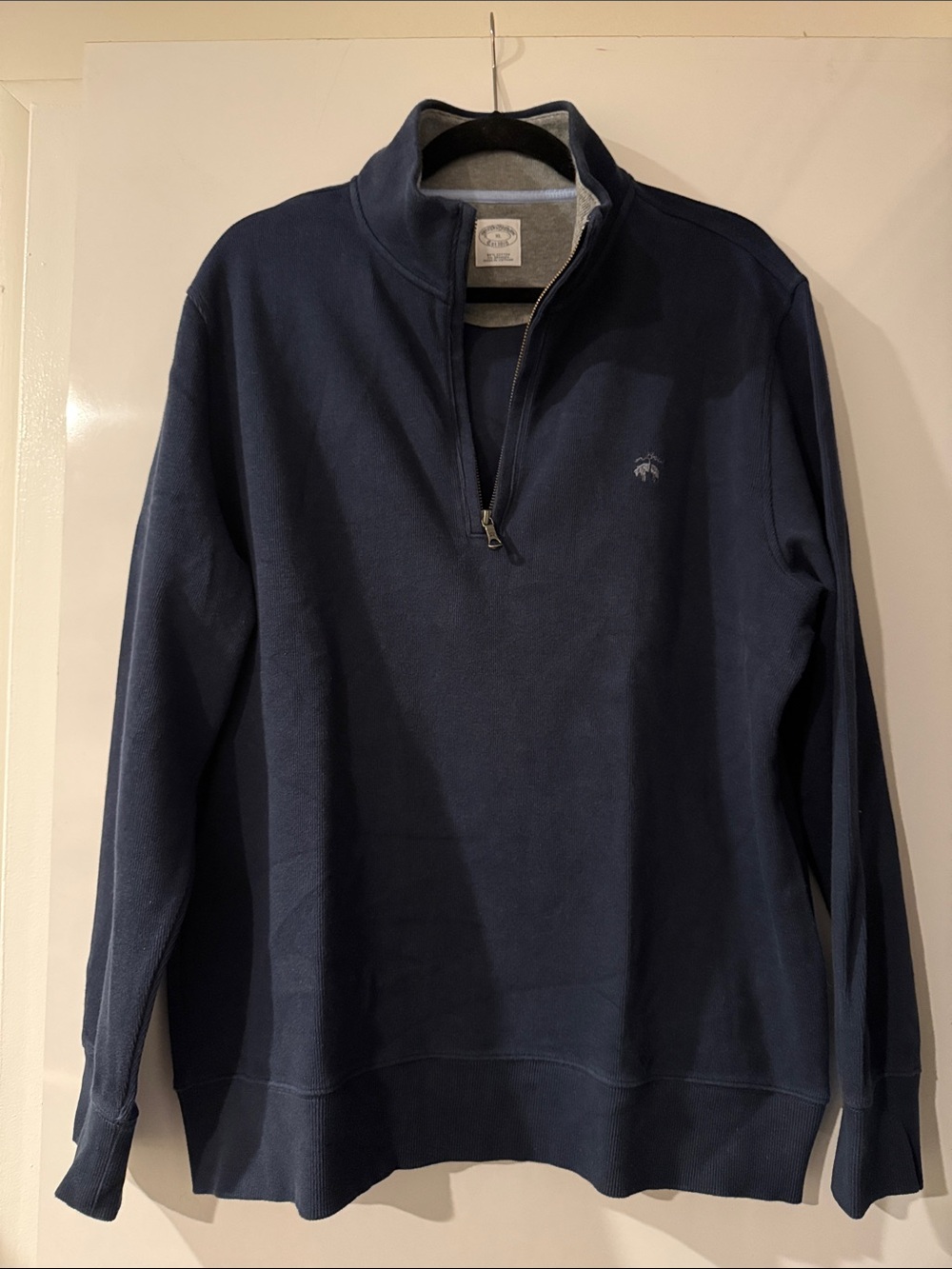 Brooks Brothers Men's Navy Half-Zip Pullover Sweater